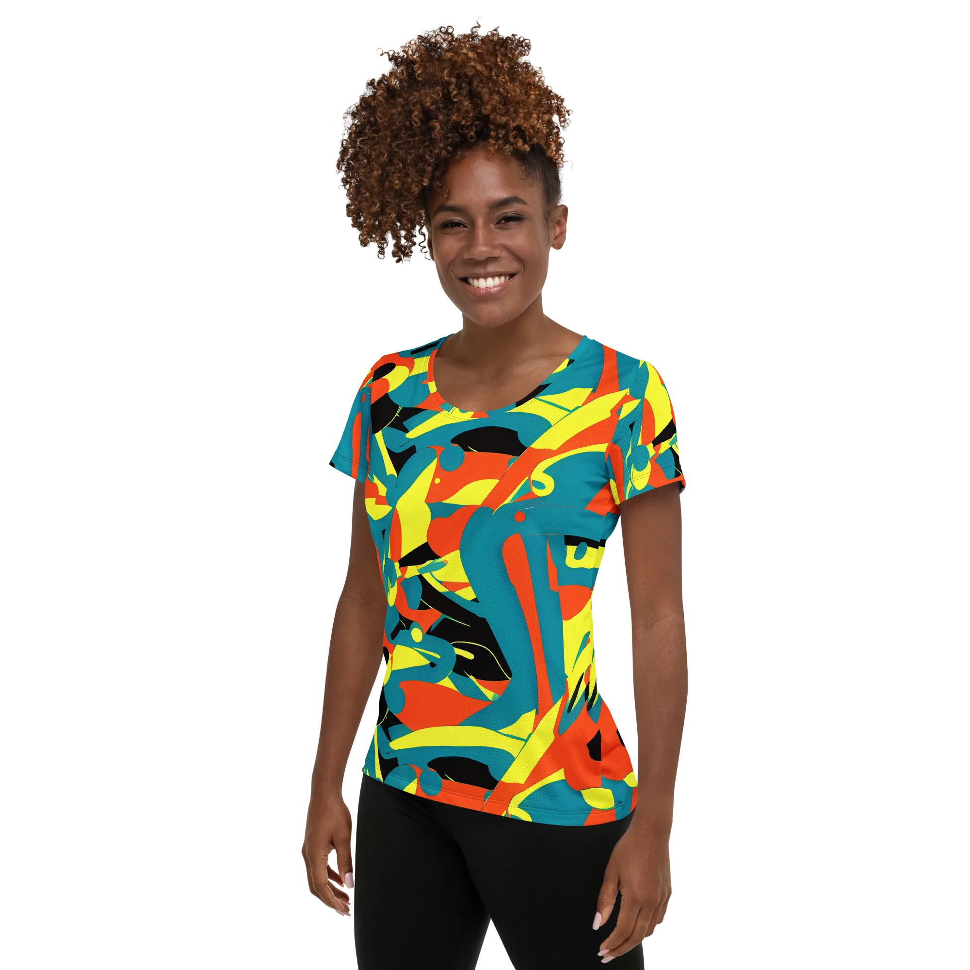 Gerace Jive on Women's Athletic T-Shirt — Left