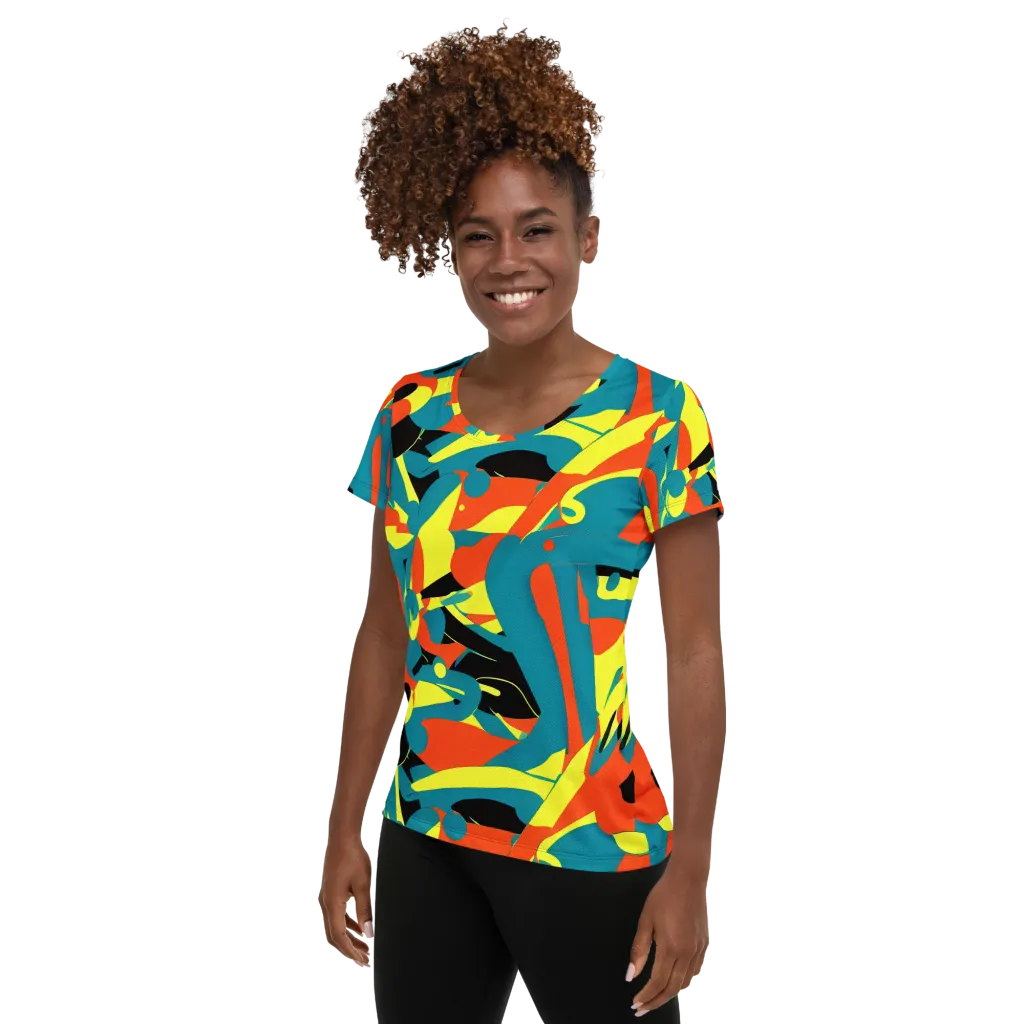 Gerace Jive on Women's Athletic T-Shirt — Left
