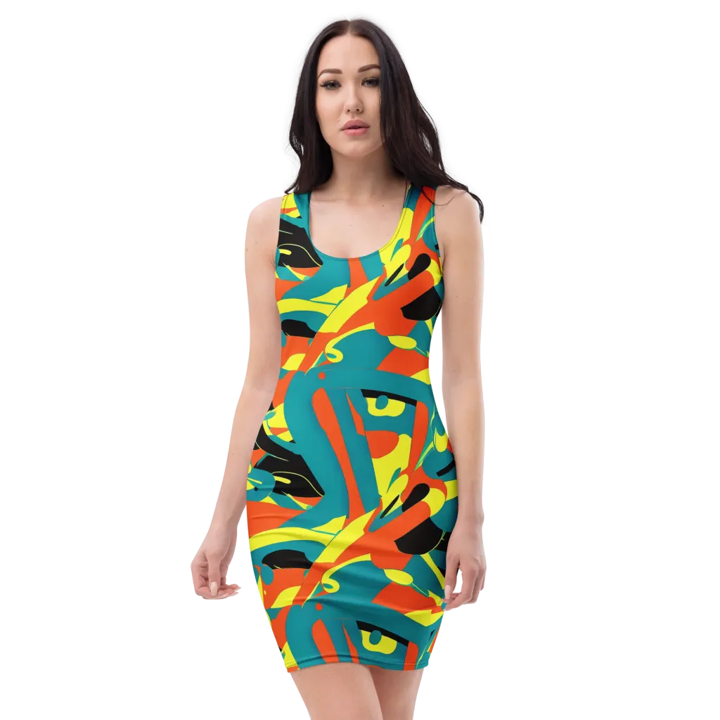Gerace Jive on Bodycon Dress — Front