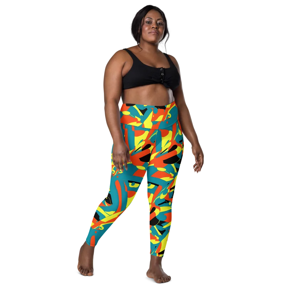 Gerace Jive on Leggings with Pockets — Front