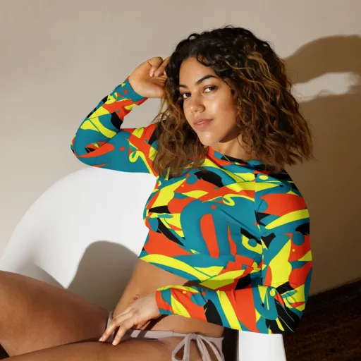 Gerace Jive on a Long Sleeve Crop Top