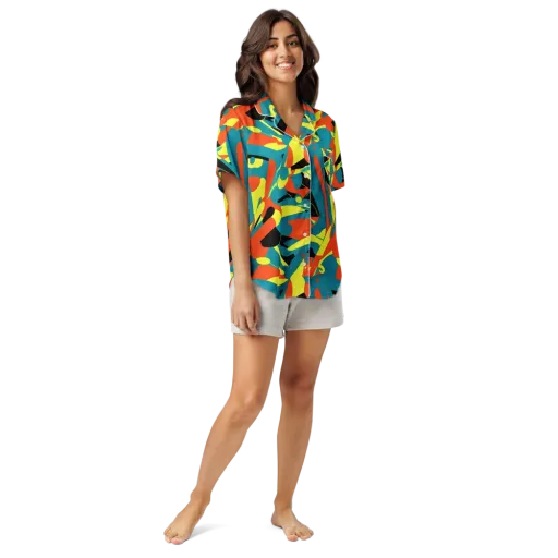 Gerace Jive on a Women's Short Sleeve Pajama Top