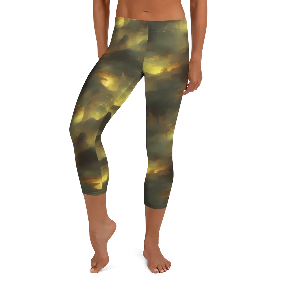 Crimson Tide on Capri Leggings — Front