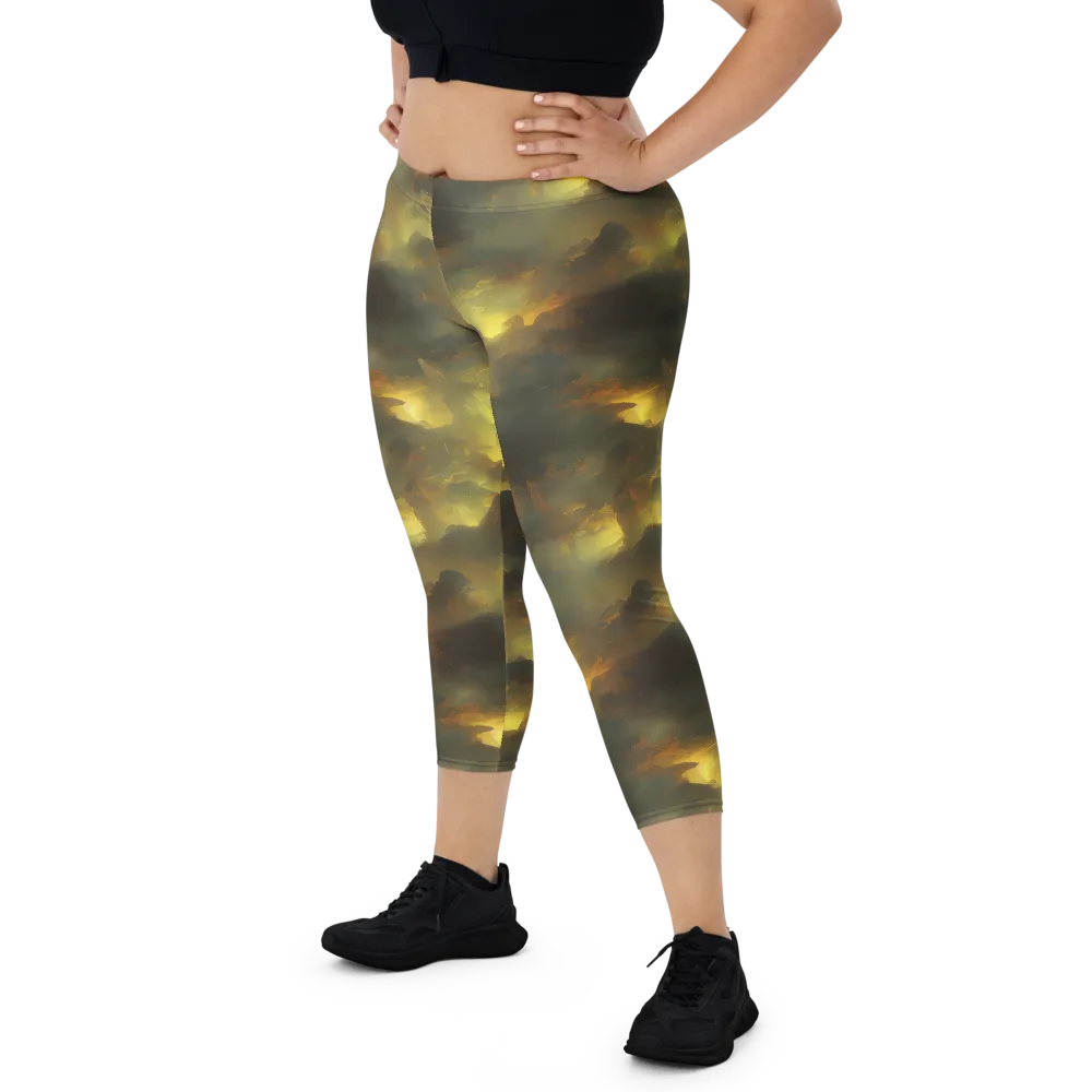 Crimson Tide on Capri Leggings — Front