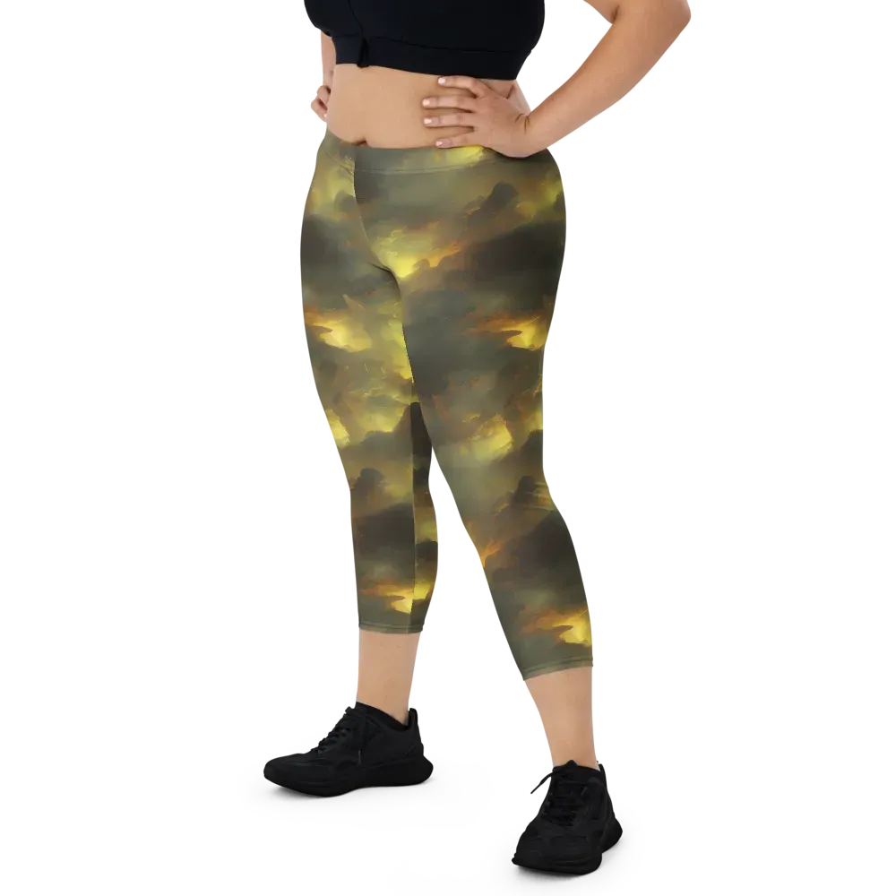 Crimson Tide on Capri Leggings — Front