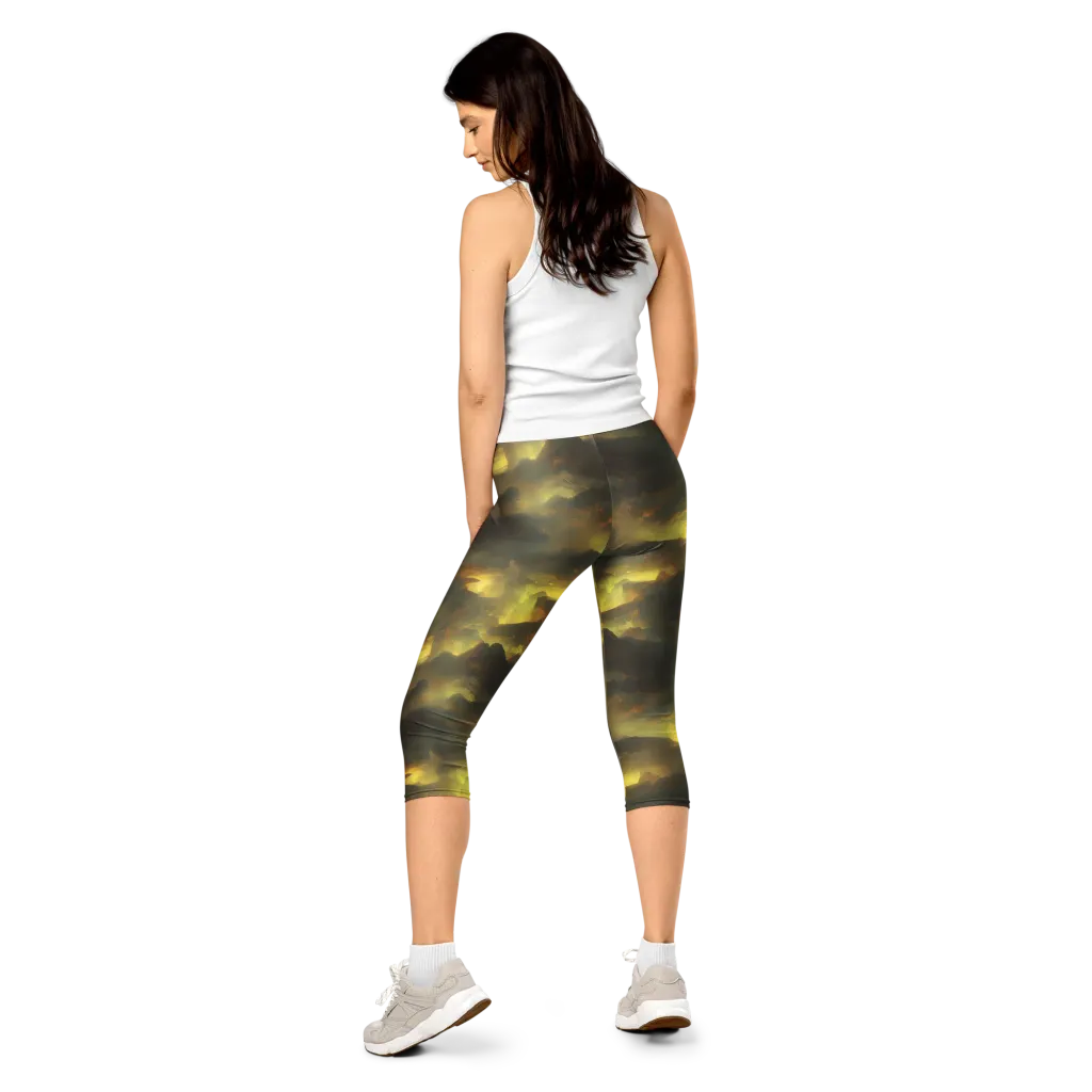 Crimson Tide on Capri Leggings — Back