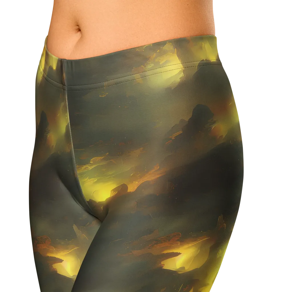 Crimson Tide on Capri Leggings — Zoomed-in