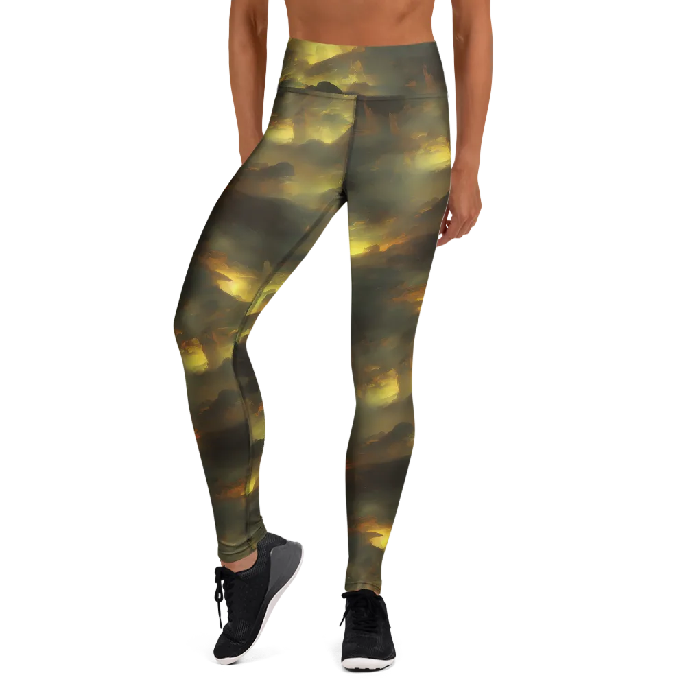 Crimson Tide on Yoga Leggings — Front