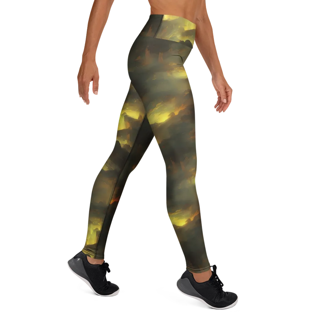 Crimson Tide on Yoga Leggings — Right