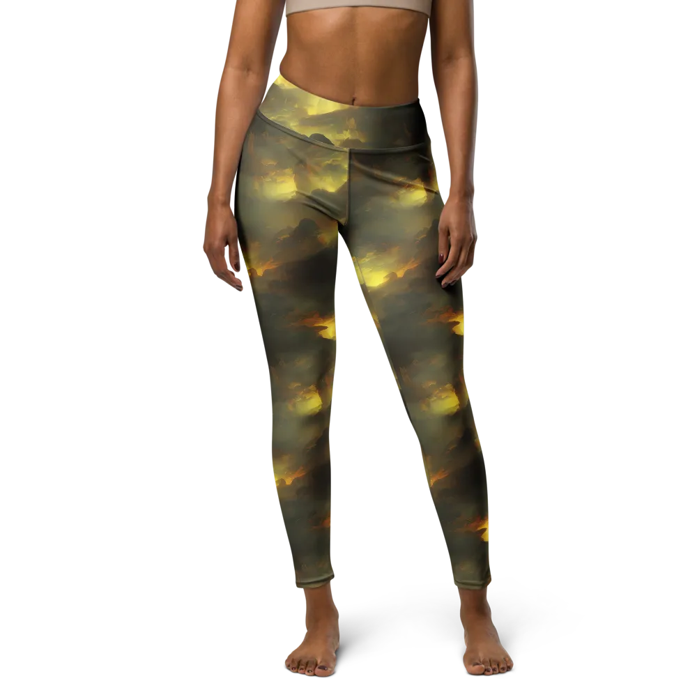 Crimson Tide on Yoga Leggings — Front