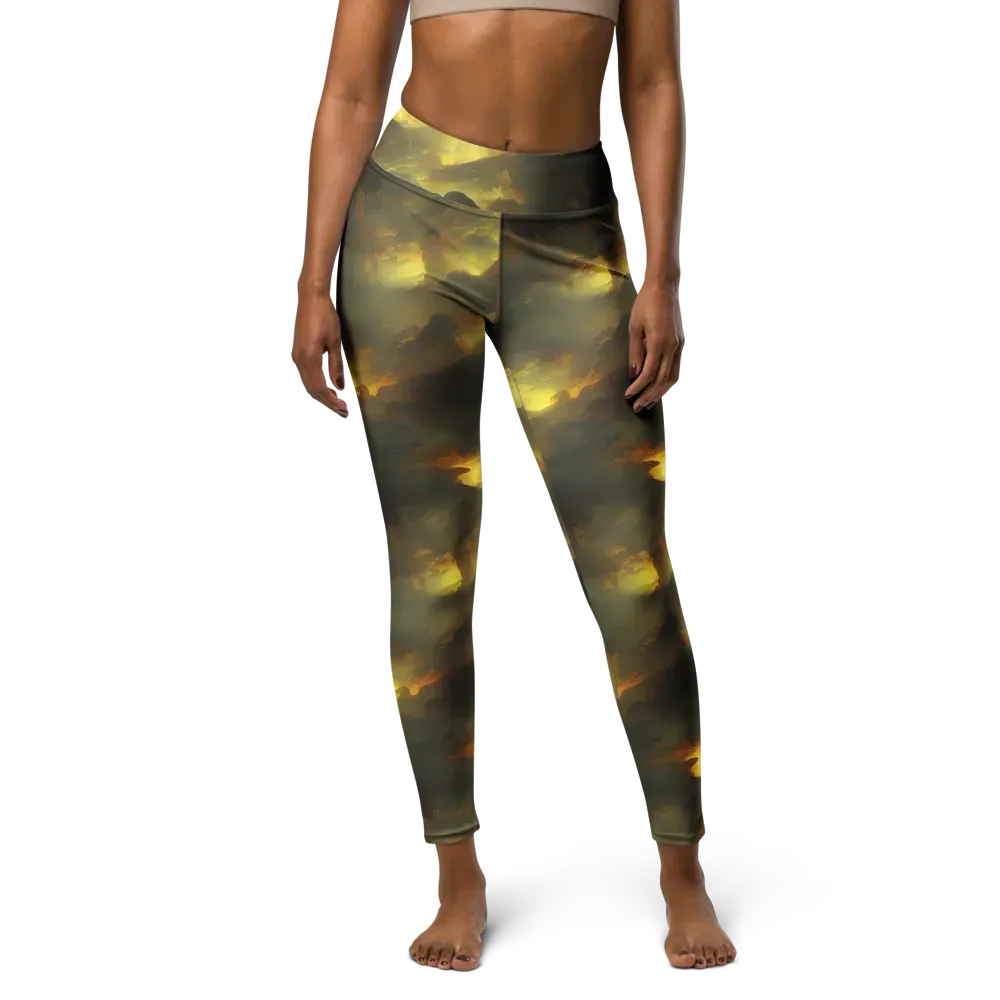Crimson Tide on Yoga Leggings — Front