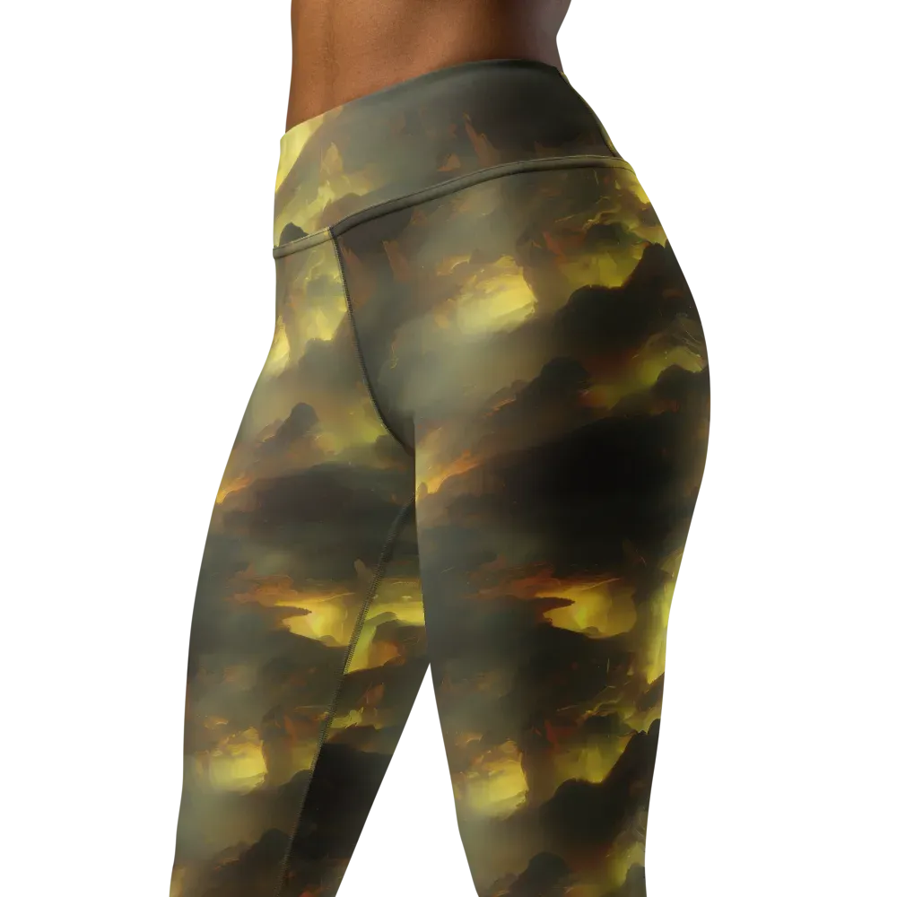 Crimson Tide on Yoga Leggings — Left Front