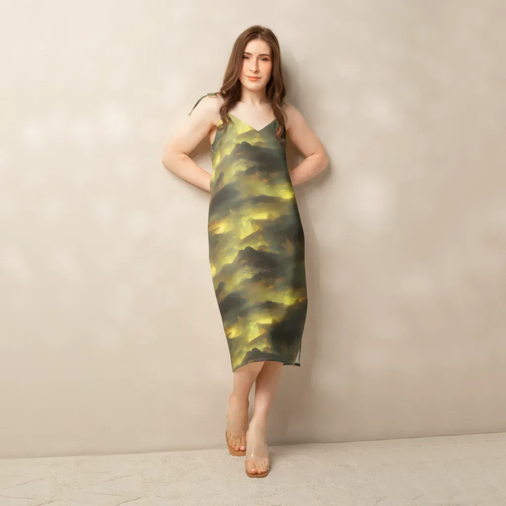 Crimson Tide on Slip Dress — Front