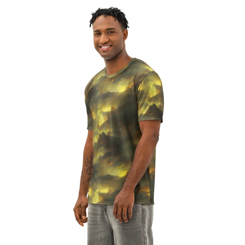 Crimson Tide on Men's Cotton Crew Neck T-Shirt — Left Front