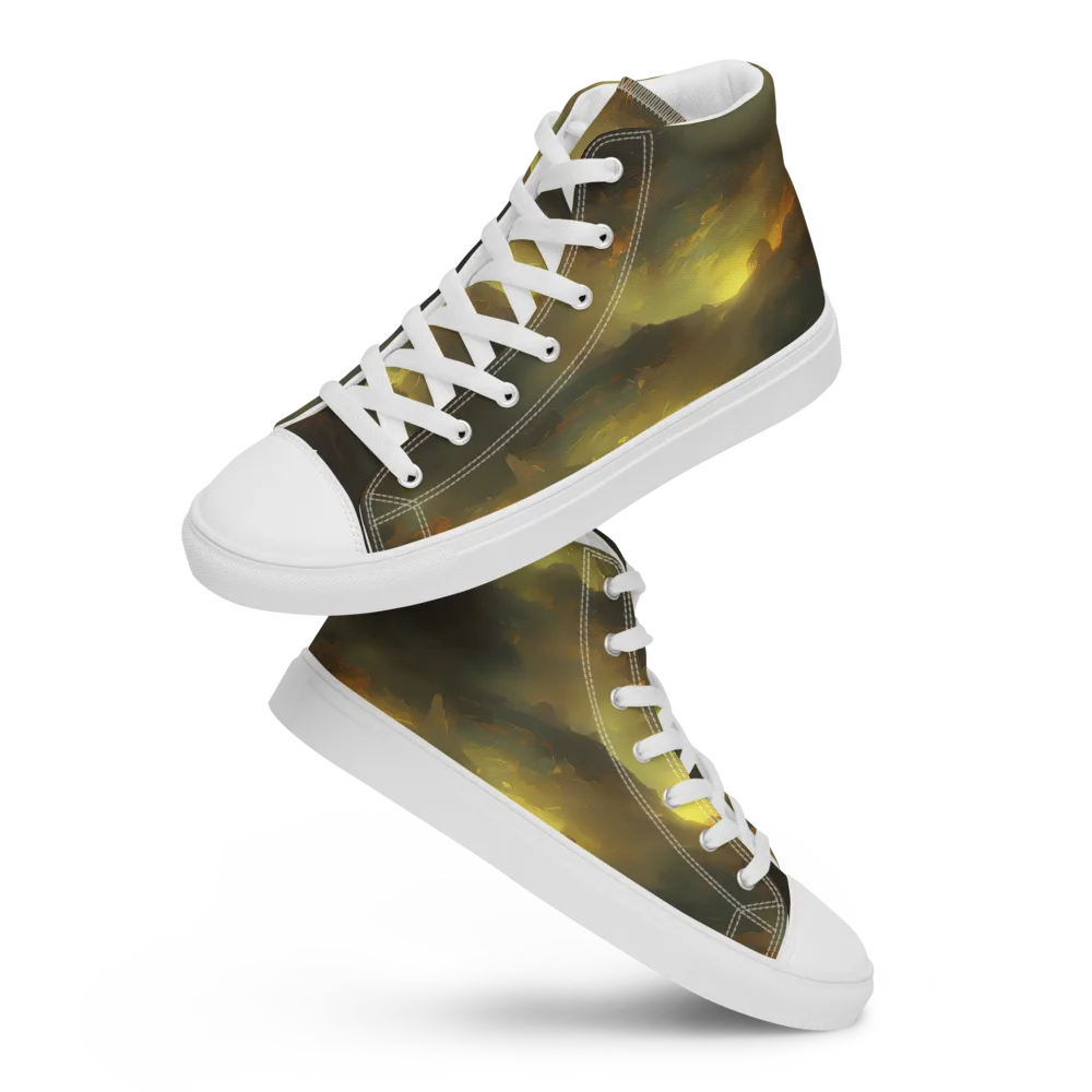 Crimson Tide on Women's High Top Canvas Shoes — Front