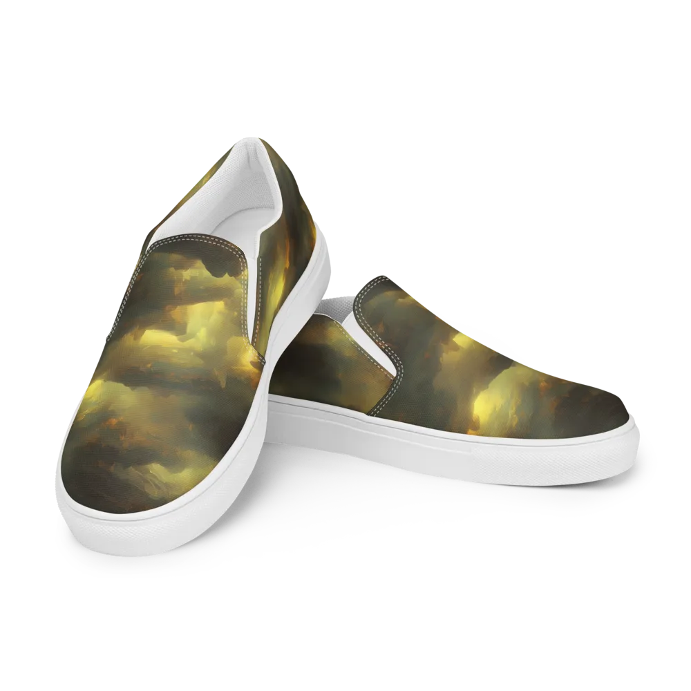 Crimson Tide on Women's Slip-On Canvas Shoes — Left Front