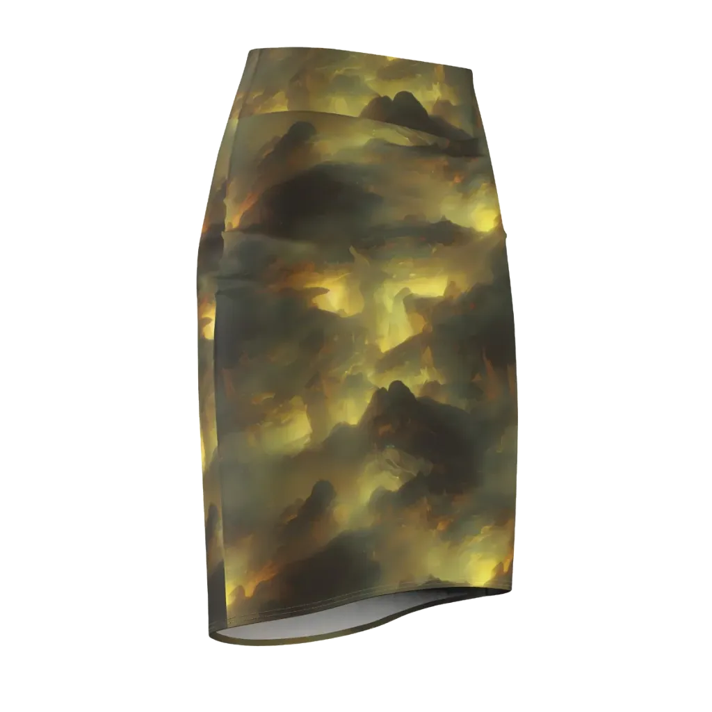 Crimson Tide on Pencil Skirt — Front Side