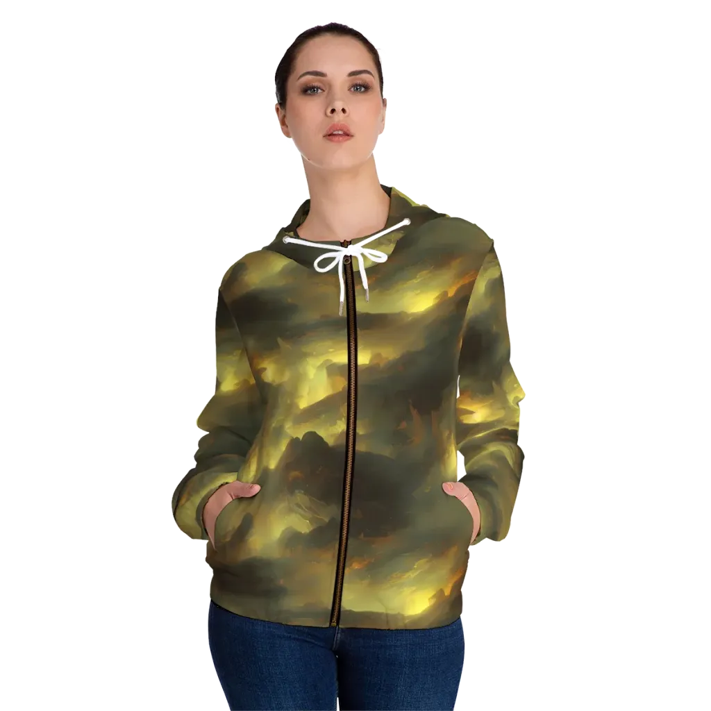 Crimson Tide on Women's Full-Zip Hoodie — Front On Person