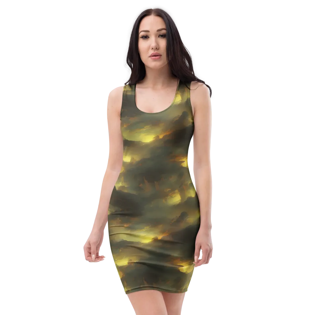 Crimson Tide on Bodycon Dress — Front