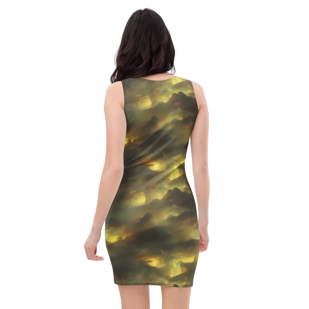 Crimson Tide on Bodycon Dress — Back