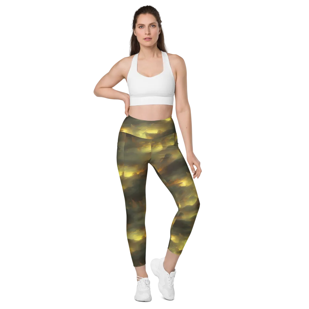 Crimson Tide on Leggings with Pockets — Front