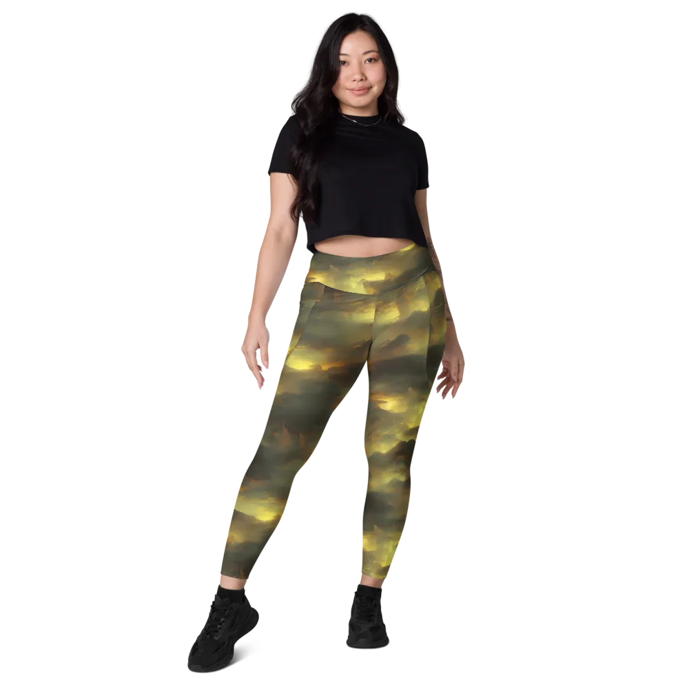 Crimson Tide on Leggings with Pockets — Front