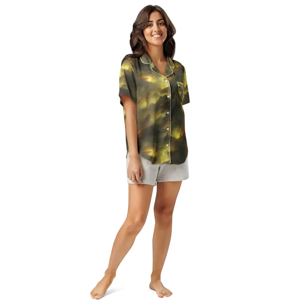 Crimson Tide on Women's Short Sleeve Pajama Top — Front