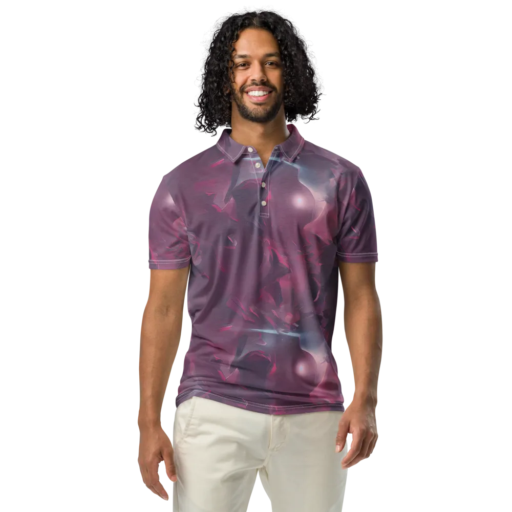 Vertex Visions on Men's Slim Fit Polo Shirt — Front