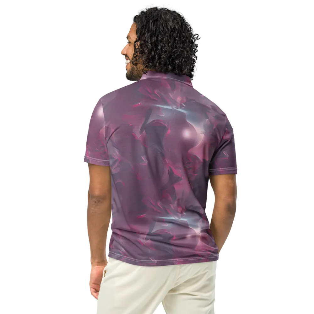 Vertex Visions on Men's Slim Fit Polo Shirt — Back