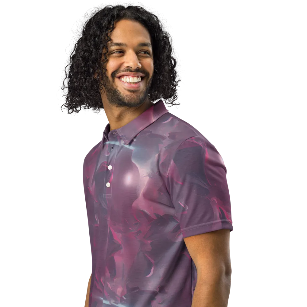Vertex Visions on Men's Slim Fit Polo Shirt — Left Front