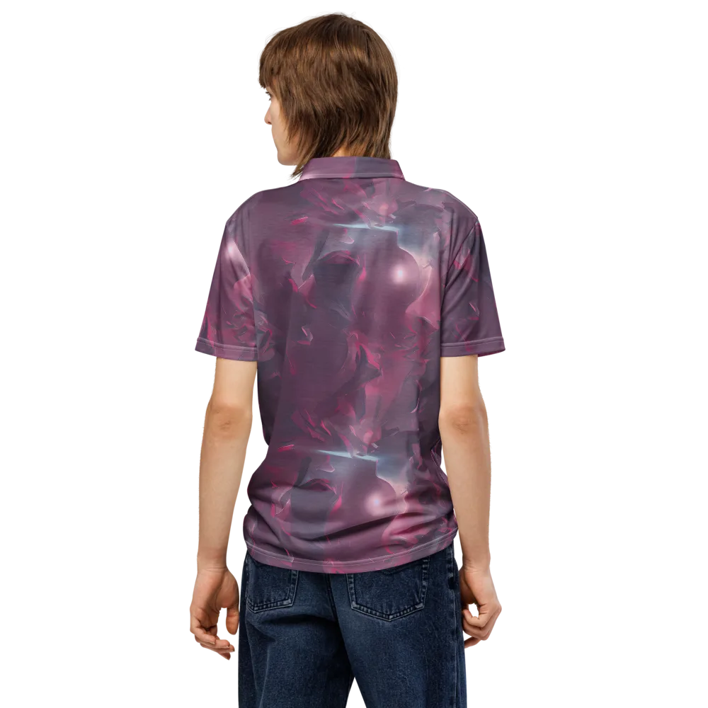 Vertex Visions on Men's Slim Fit Polo Shirt — Back