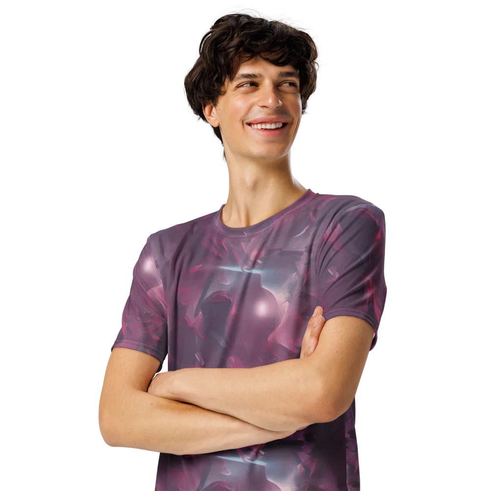 Vertex Visions on Men's Crew Neck T-Shirt — Left Front