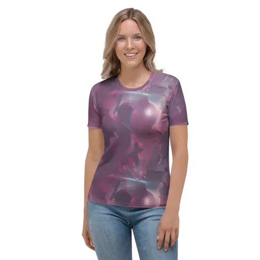 Vertex Visions on a Women's Crew Neck T-Shirt
