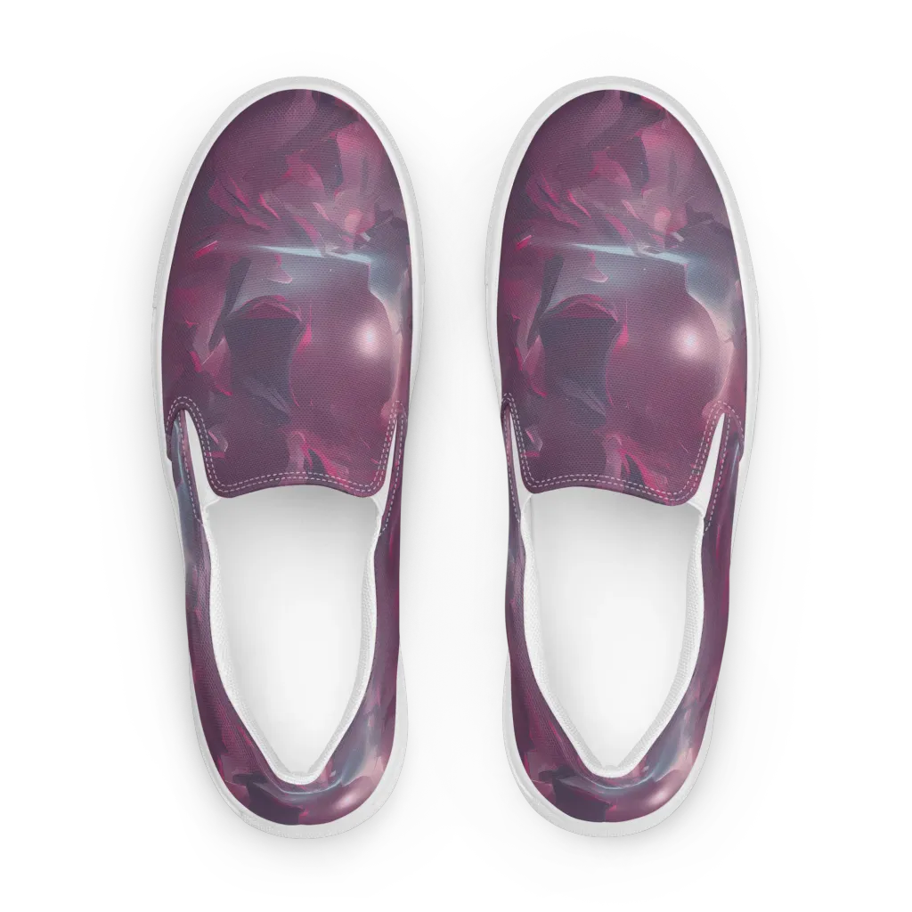 Vertex Visions on Women's Slip-On Canvas Shoes — Front