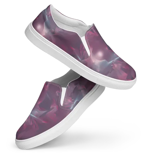 Vertex Visions on a Women's Slip-On Canvas Shoes
