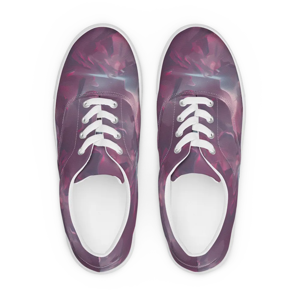 Vertex Visions on Men's Lace-Up Canvas Shoes — Front