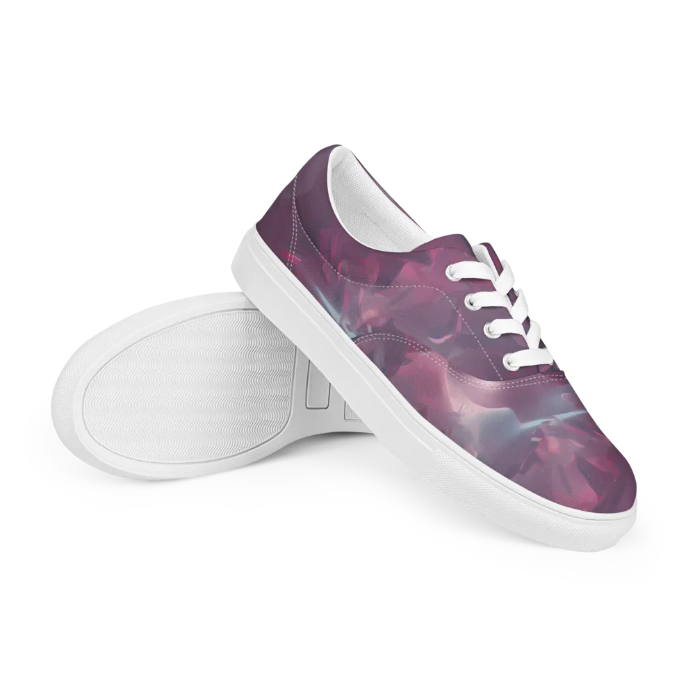 Vertex Visions on Men's Lace-Up Canvas Shoes — Right Front