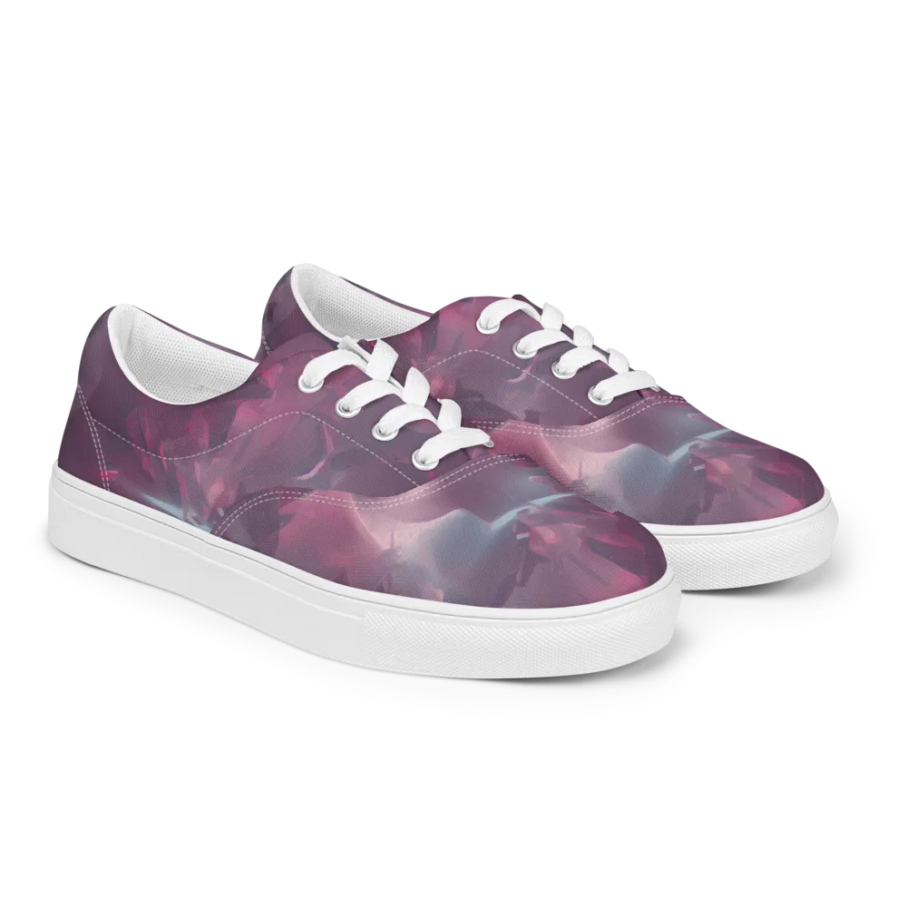 Vertex Visions on Men's Lace-Up Canvas Shoes — Right Front