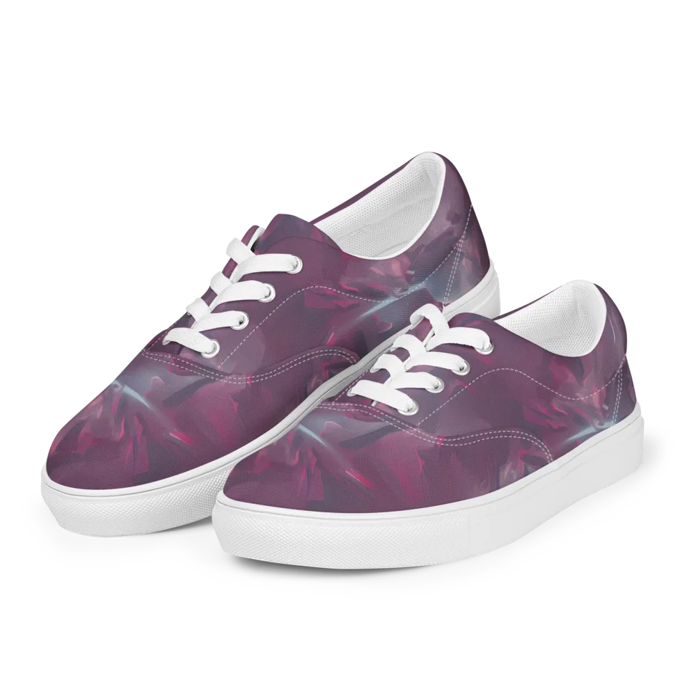 Vertex Visions on Men's Lace-Up Canvas Shoes — Left Front