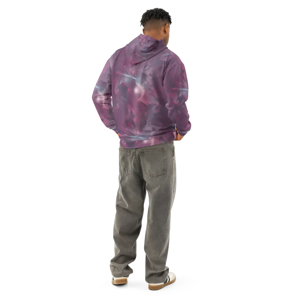 Vertex Visions on Cotton Hoodie — Back