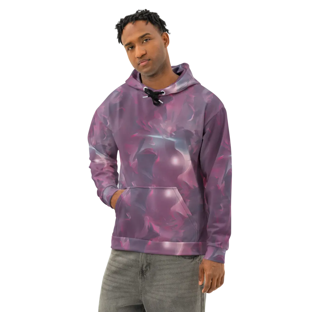 Vertex Visions on Cotton Hoodie — Left Front