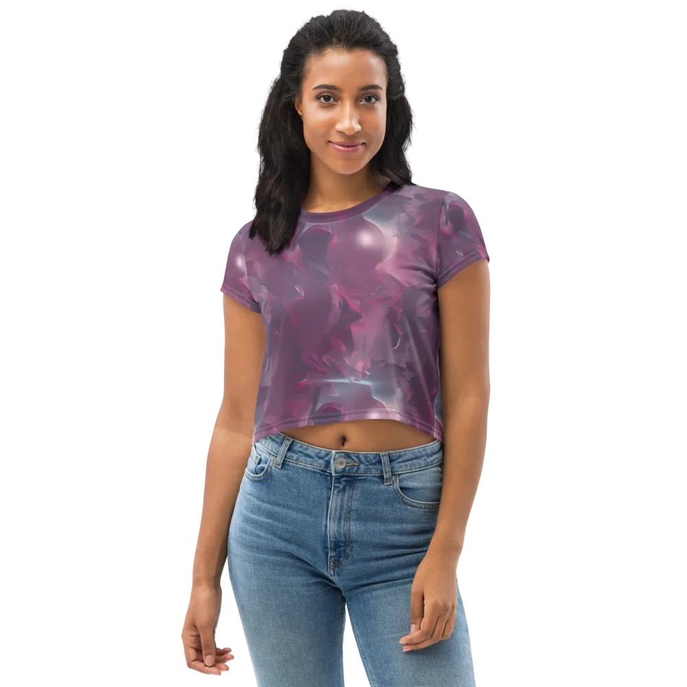 Vertex Visions on Crop Tee — Front