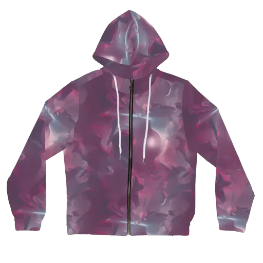 Vertex Visions on a Women's Full-Zip Hoodie