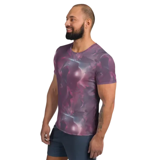 Vertex Visions on a Men's Athletic T-Shirt