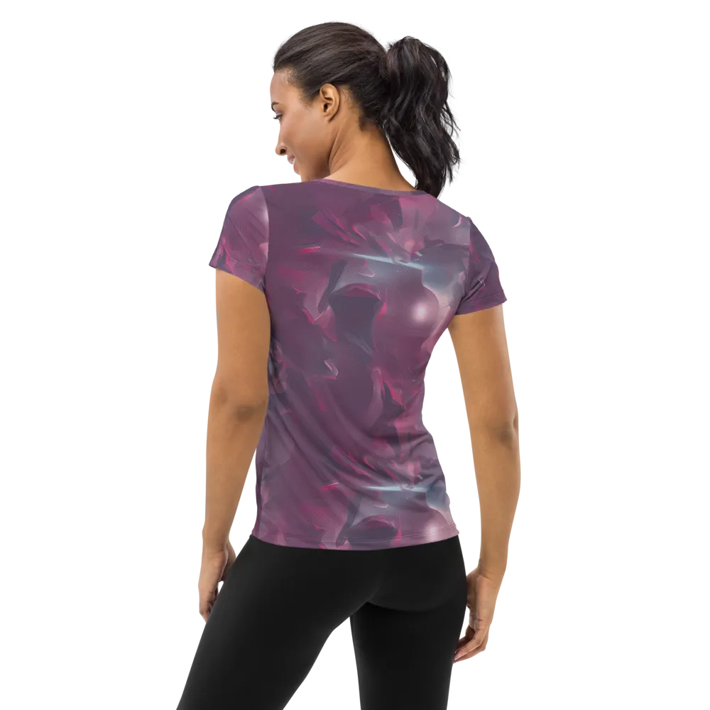 Vertex Visions on Women's Athletic T-Shirt — Back