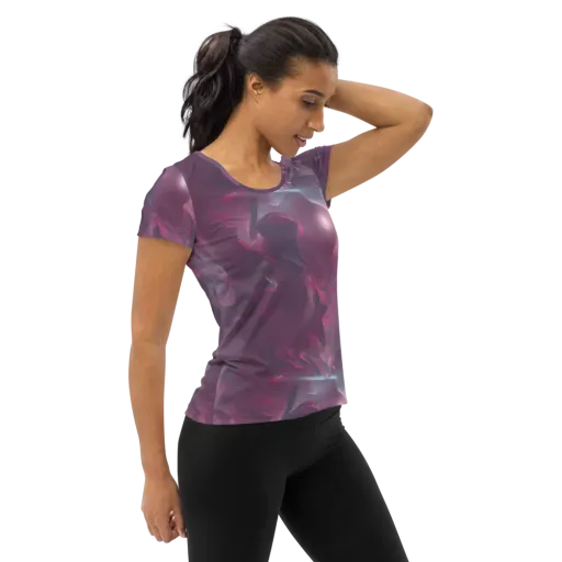 Vertex Visions on a Women's Athletic T-Shirt