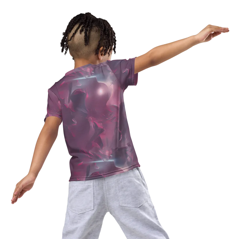 Vertex Visions on Kids Crew Neck T-Shirt — Back