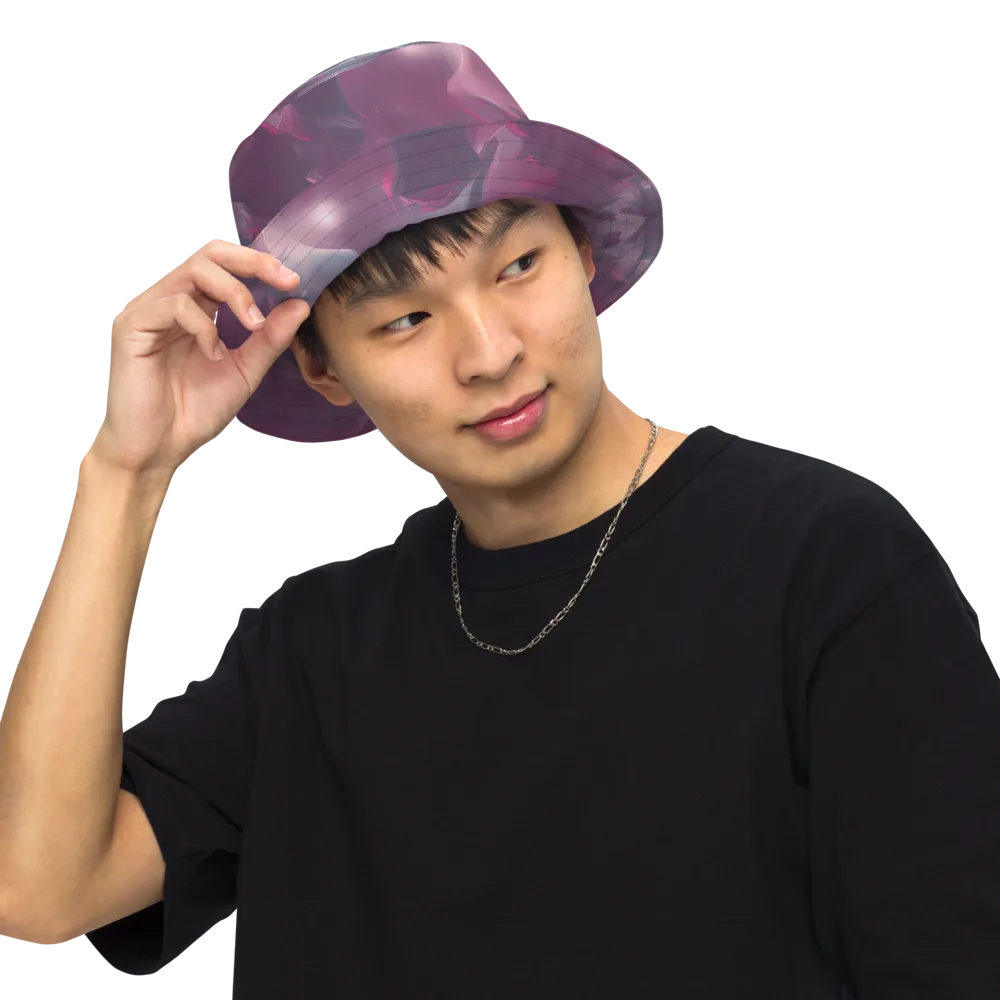 Vertex Visions on Reversible Bucket Hat — Front Inside