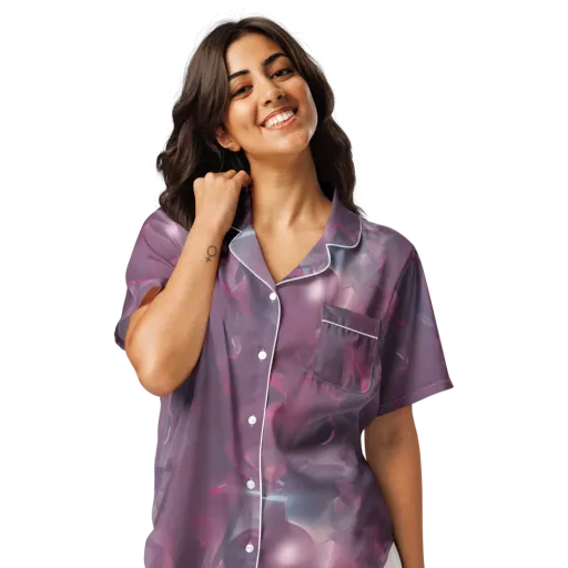 Vertex Visions on a Women's Short Sleeve Pajama Top