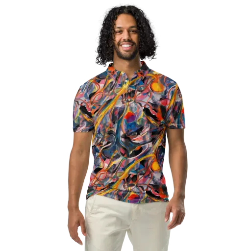 Brazen Rhapsody on a Men's Slim Fit Polo Shirt